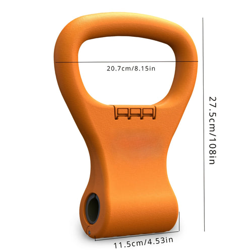 1Pc Fitness Adjustable Kettlebell Grip - Portable Weightlifting Handle(Orange)-1