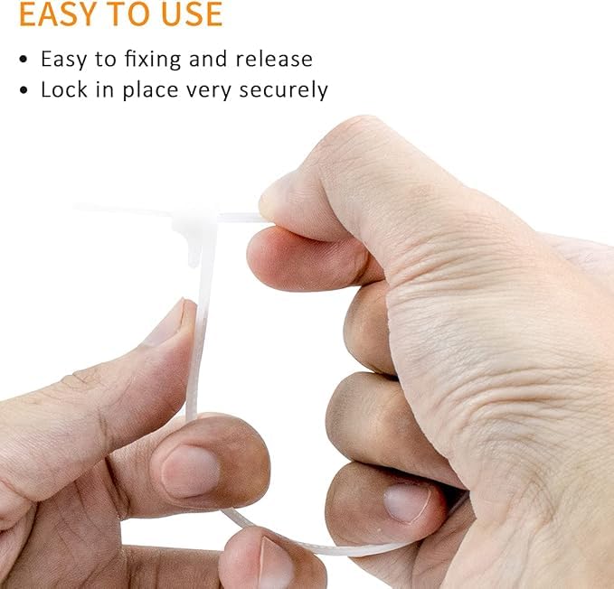 100 Reusable Cable Ties Heavy Duty 250mm X 4.8mm ~6368-2