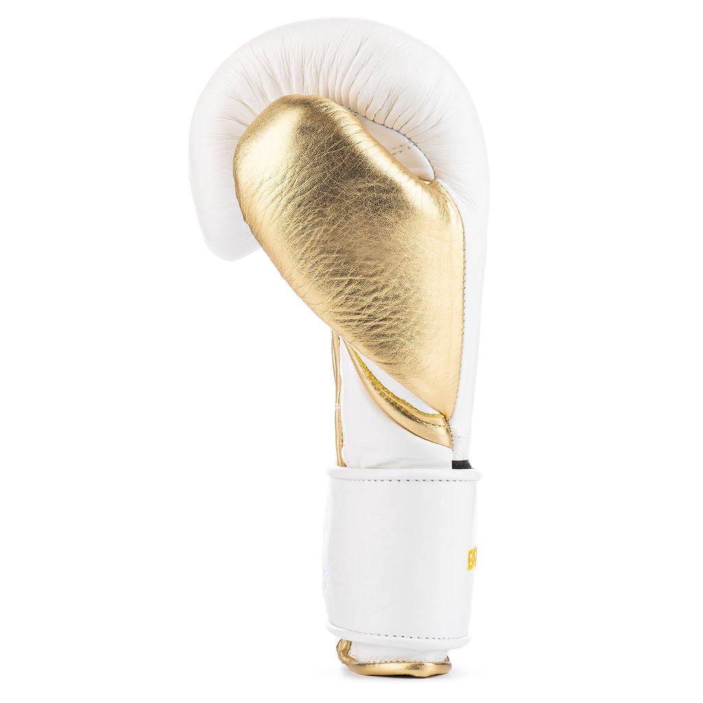 Elite Pro 2.0 Velcro Boxing Gloves - White Gold-2